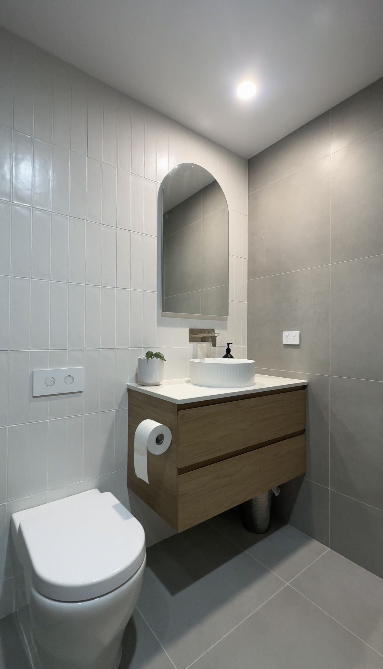 Completed bathroom renovation